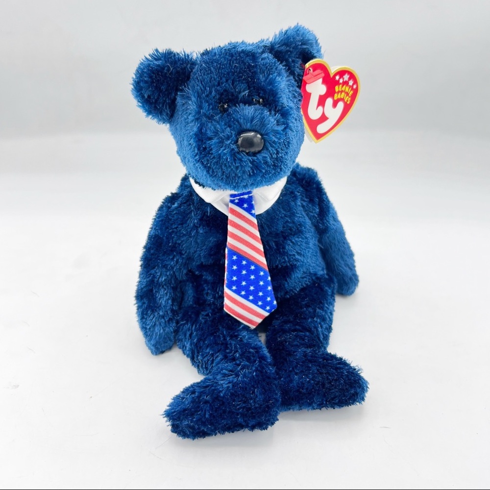 Ty Vintage Y2K Beanie Babies Pops the Bear Fathers Day Plush